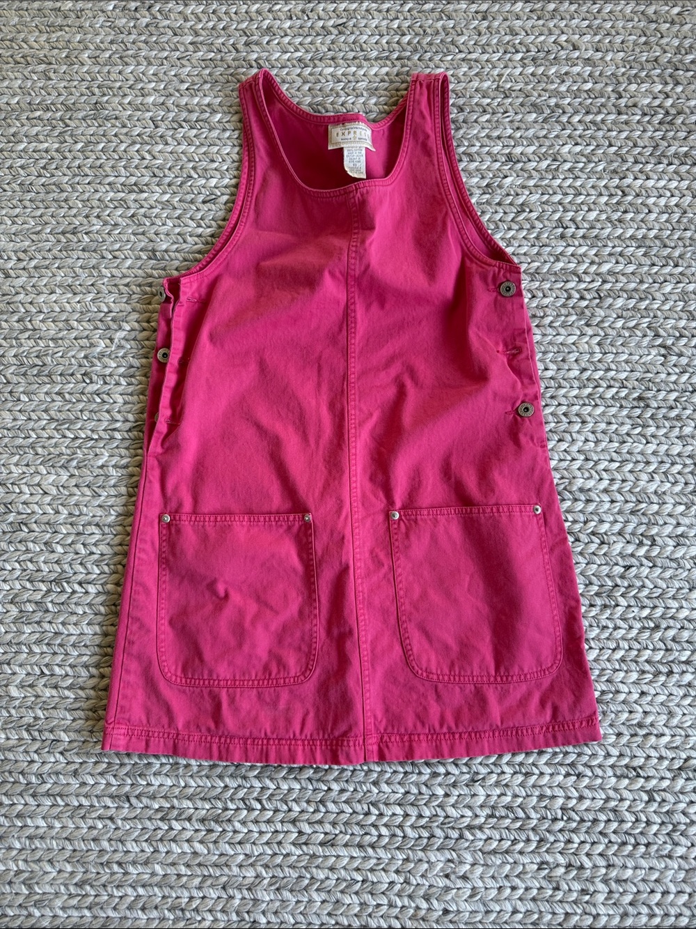 Express Pink Sleeveless Pinafore Dress